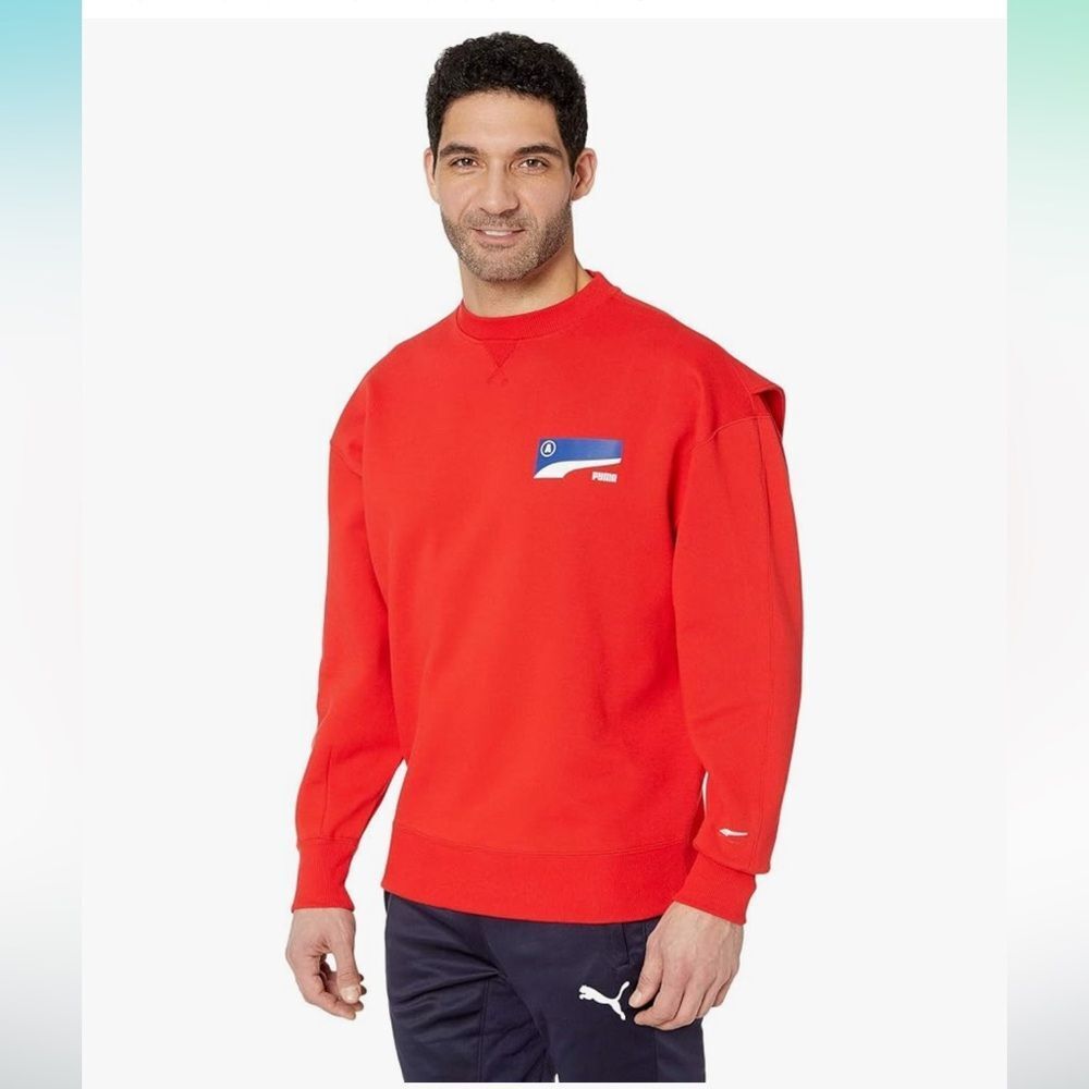 Puma X Ader Error Crew Puma Red Sweatshirt Size L… - image 2